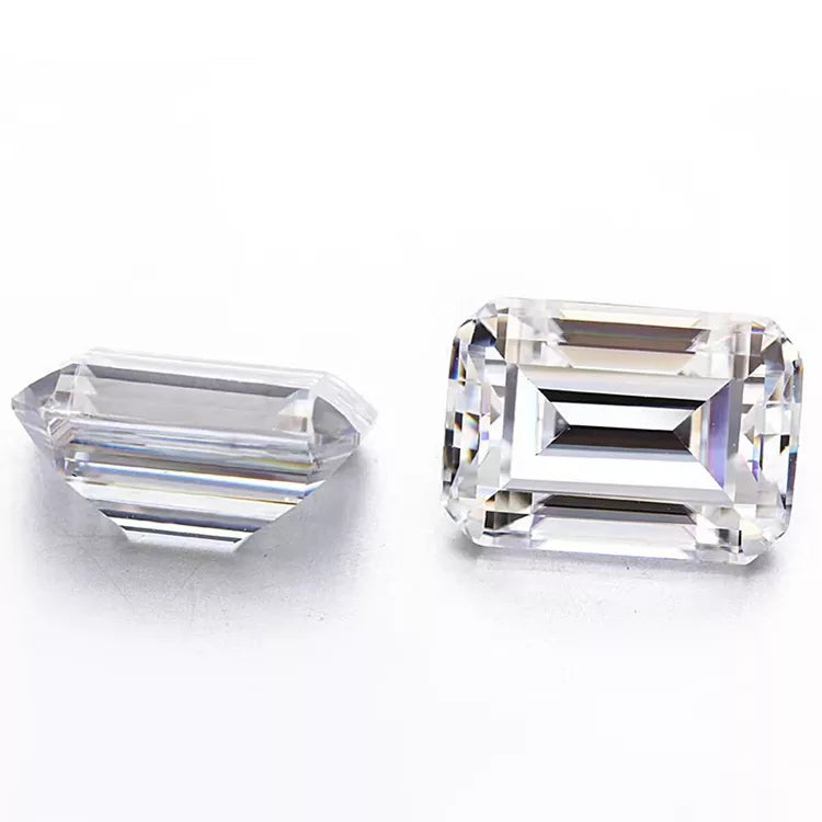 Beautiful Emerald Cut Lab Created Diamonds Stones by Boutique Pave
