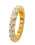 3 Carat Classic Round Cut Cubic Zirconia Eternity Band in Sterling Silver - Boutique Pavè